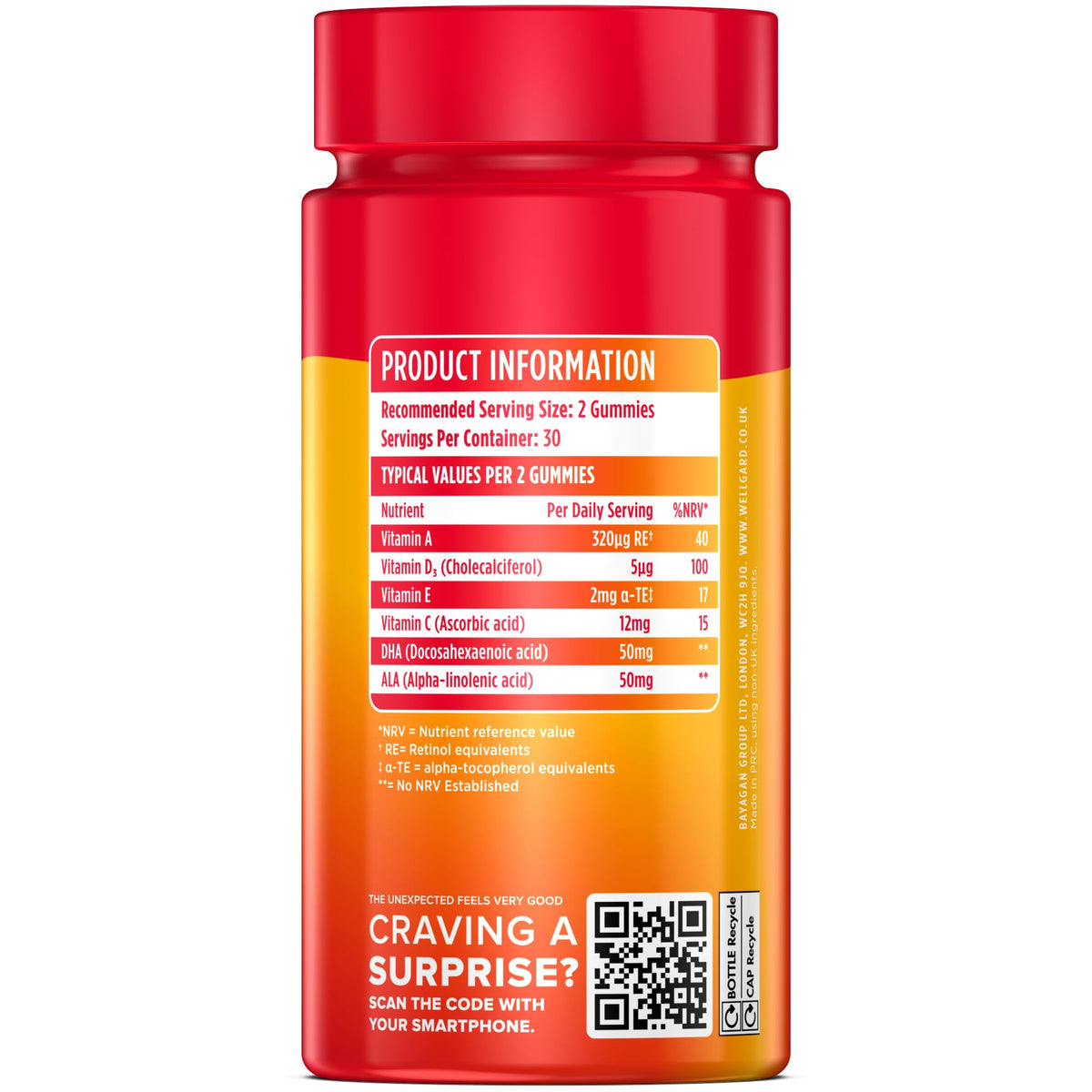 Wellgard Kids Calcium & D3 Gummies - 2 Month Supply - Vegan Chewable Calcium and Vitamin D3 Gummies, Mixed Berry Flavour