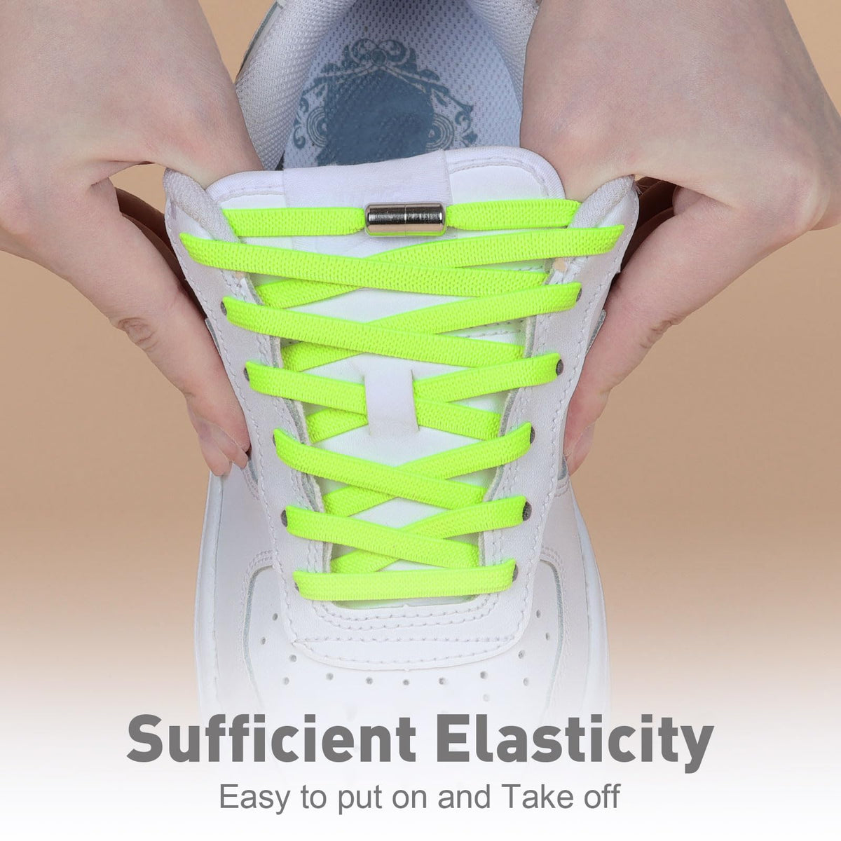 Handshop 2 Pairs Elastic Laces, No Tie Shoelaces for Trainers