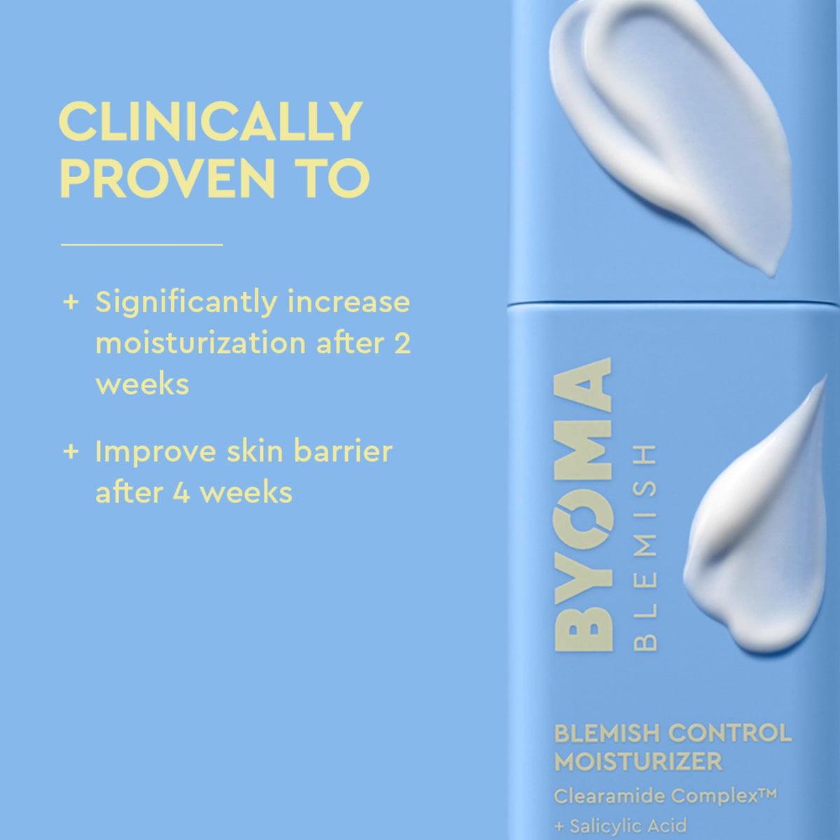 BYOMA Moisturising Gel Cream, Lightweight Oil Free Daily Moisturiser (50ml)