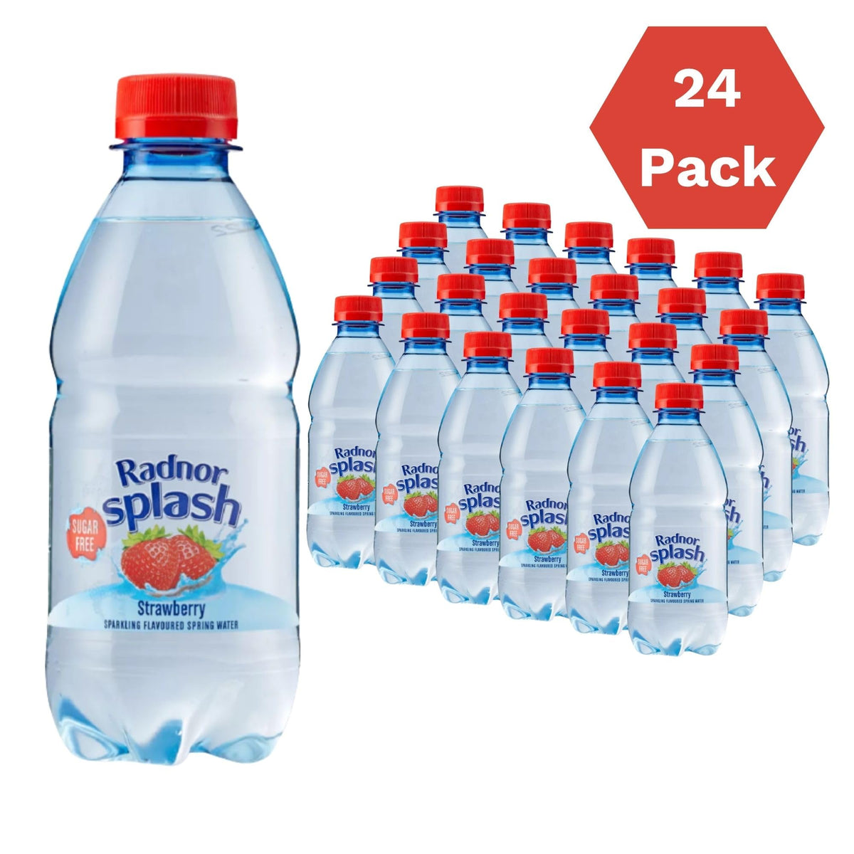Radnor Splash Flavoured Water Sugar Free 500ml - Pack of 24 (Strawberry)
