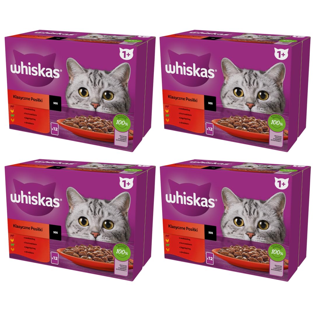 WHISKAS Adult Wet Cat Food in Jelly 40x85g Fish Favourites