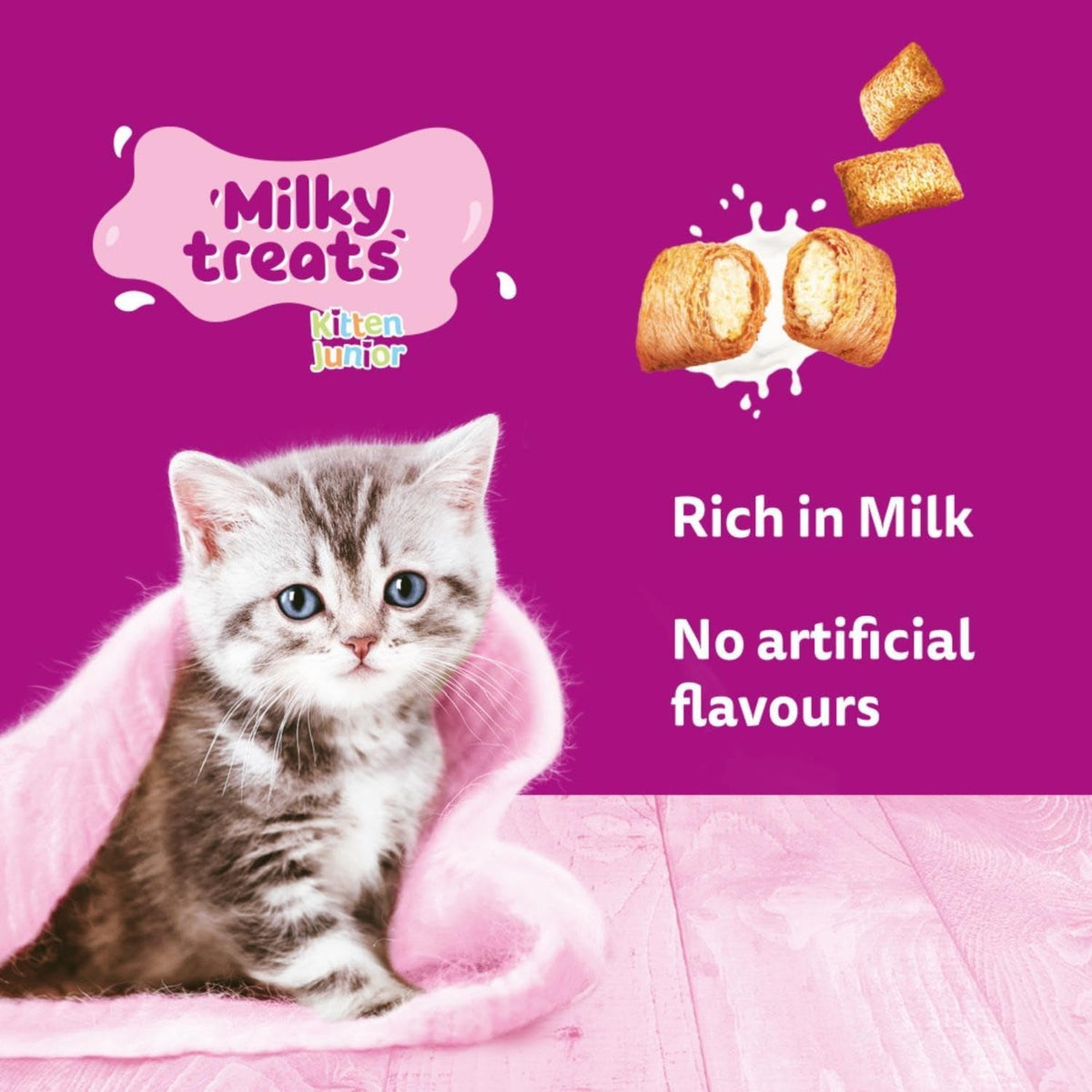 WHISKAS Crunch 100g (Pack of 6) - Tasty Topping Adult Cat Treat Biscuits
