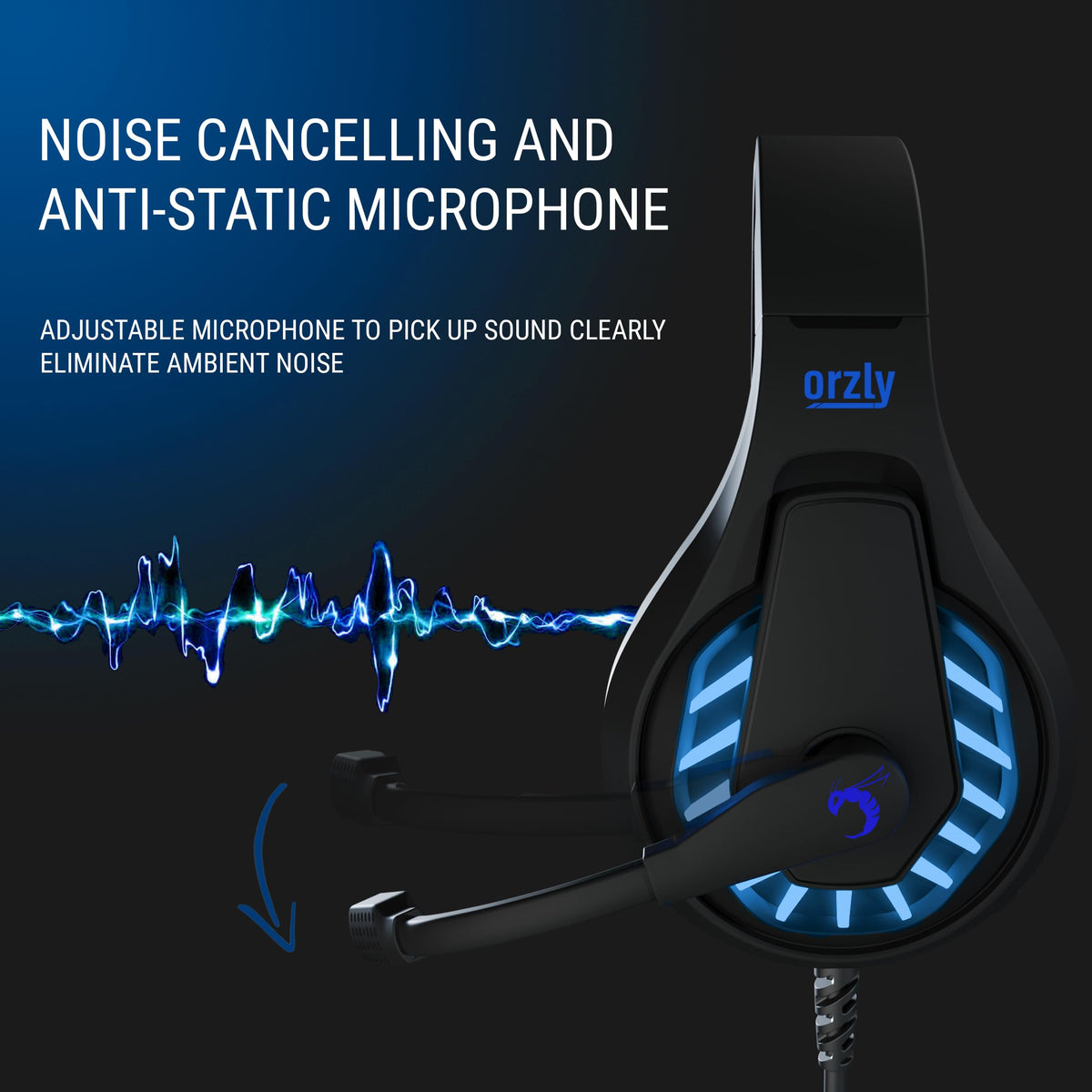 Orzly Gaming Headset for PC and Gaming Consoles compatible with PS5, PS4, XBOX SERIES X | S, XBOX ONE, Nintendo Switch & Steam Deck with noise cancelling mic - RXH-30 Siberia Edition