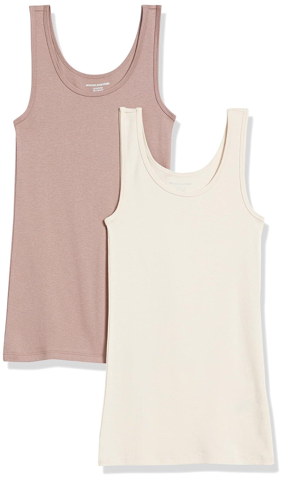 Amazon Essentials Women's Slim-Fit Vest, Pack of 2