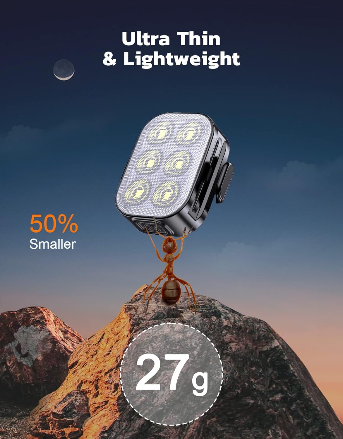 Glangeh Bike Lights Ultra Slim, Rechargeable Bicycle Lights Front and Rear