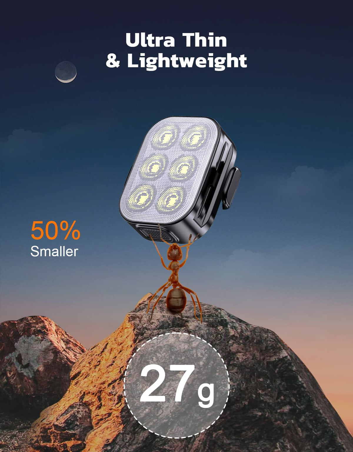 Glangeh Bike Lights Ultra Slim, Rechargeable Bicycle Lights Front and Rear