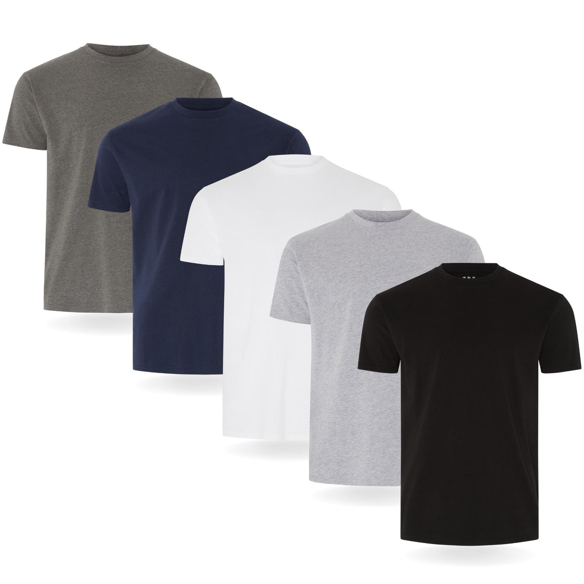 FM London 3/5 Pack Mens T Shirt, Premium Weight, 100% Cotton & Super Soft