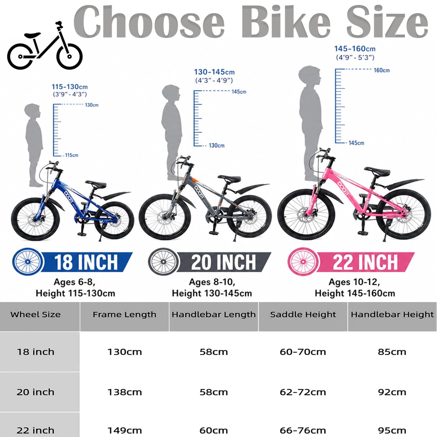 BSTSEL Kids Road Bike 18" with Front Suspension, Disc Brakes & Kickstand — Pink