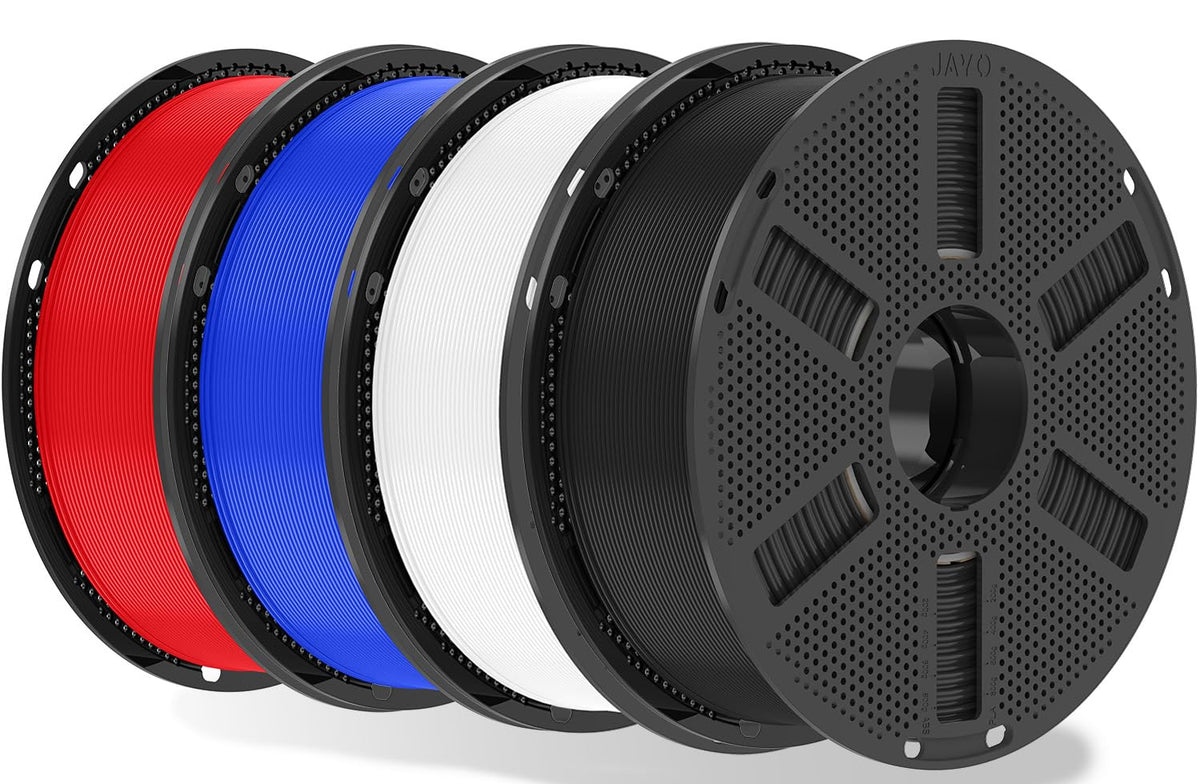 JAYO PLA 3D Printer Filament 1.1KG Black, PLA Filament 1.75mm, Dimensional Accuracy +/- 0.02mm, Neatly Wound Filament, Fits Most FDM Printer.