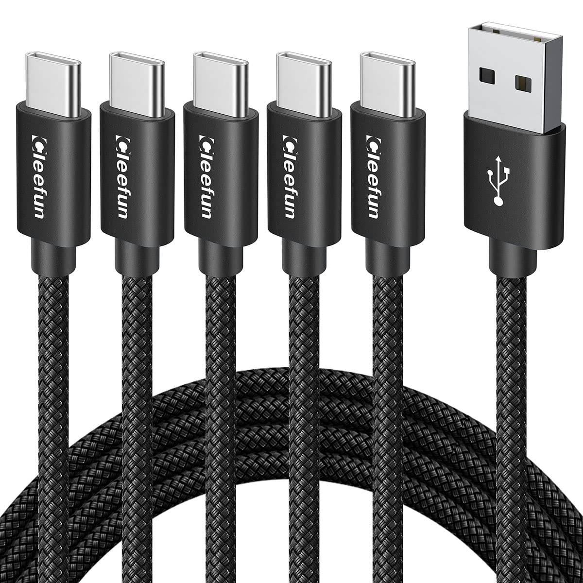 CLEEFUN 3M USB C Cable (2-Pack), Long PS5 Controller Charger Fast Charging