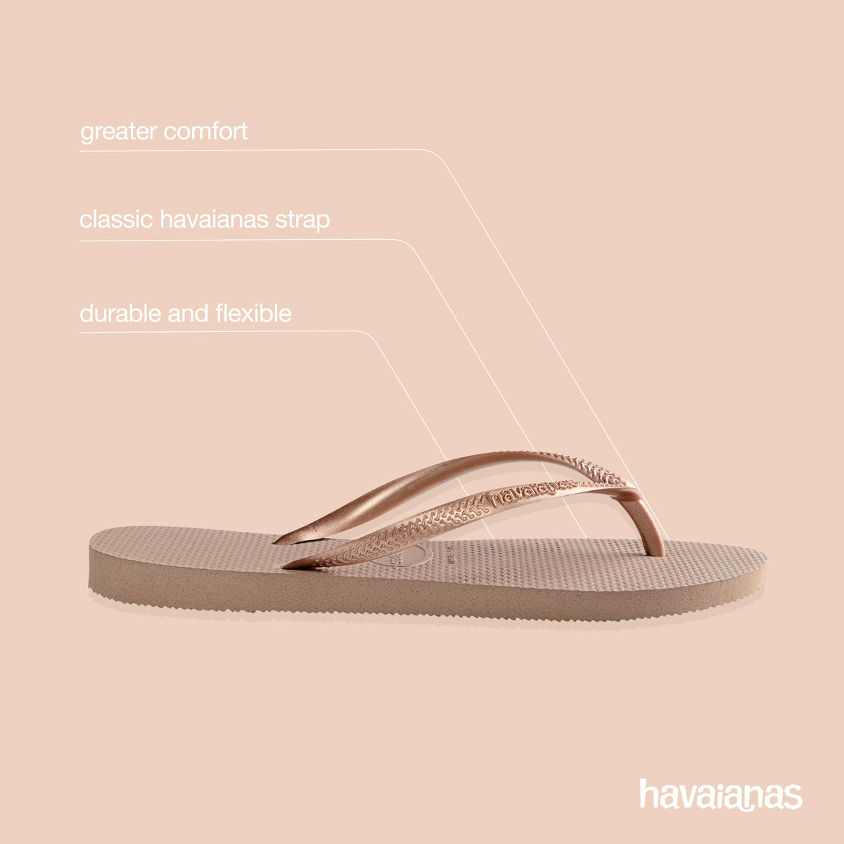 Havaianas - Slim, Stylische, Robuste und Vielseitige Badelatschen für Frauen mit Texturierten Sohlen für Grip und Halt