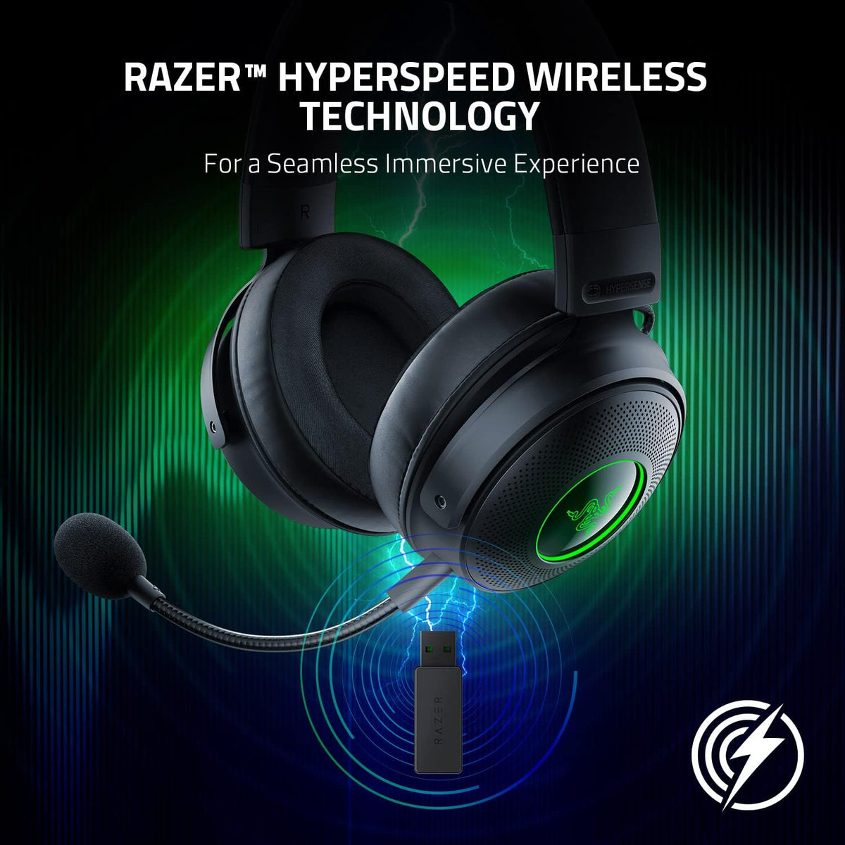 Razer Kraken V3 X USB - Wired USB Gaming Headset (ultra-lightweight at 285g, TriForce 40mm drivers, HyperClear Cardioid Microphone, 7.1 surround sound, Chroma RGB) Black
