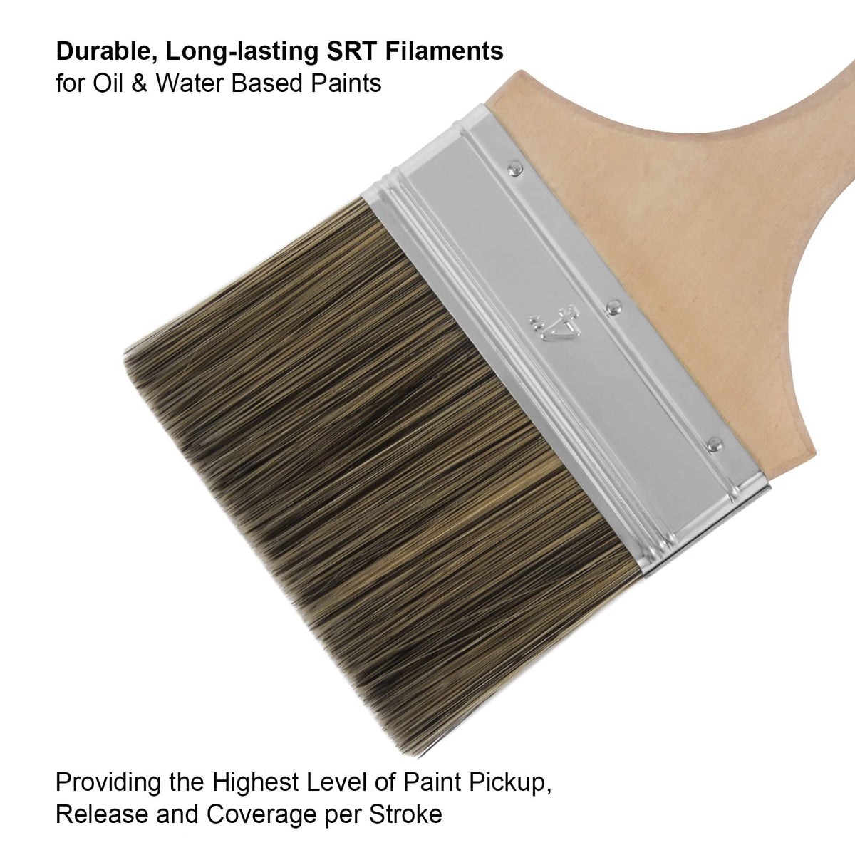 Genixart Double Thick Chip Paint Brush Set, Wood Fence Stain Brush, 3 Inch