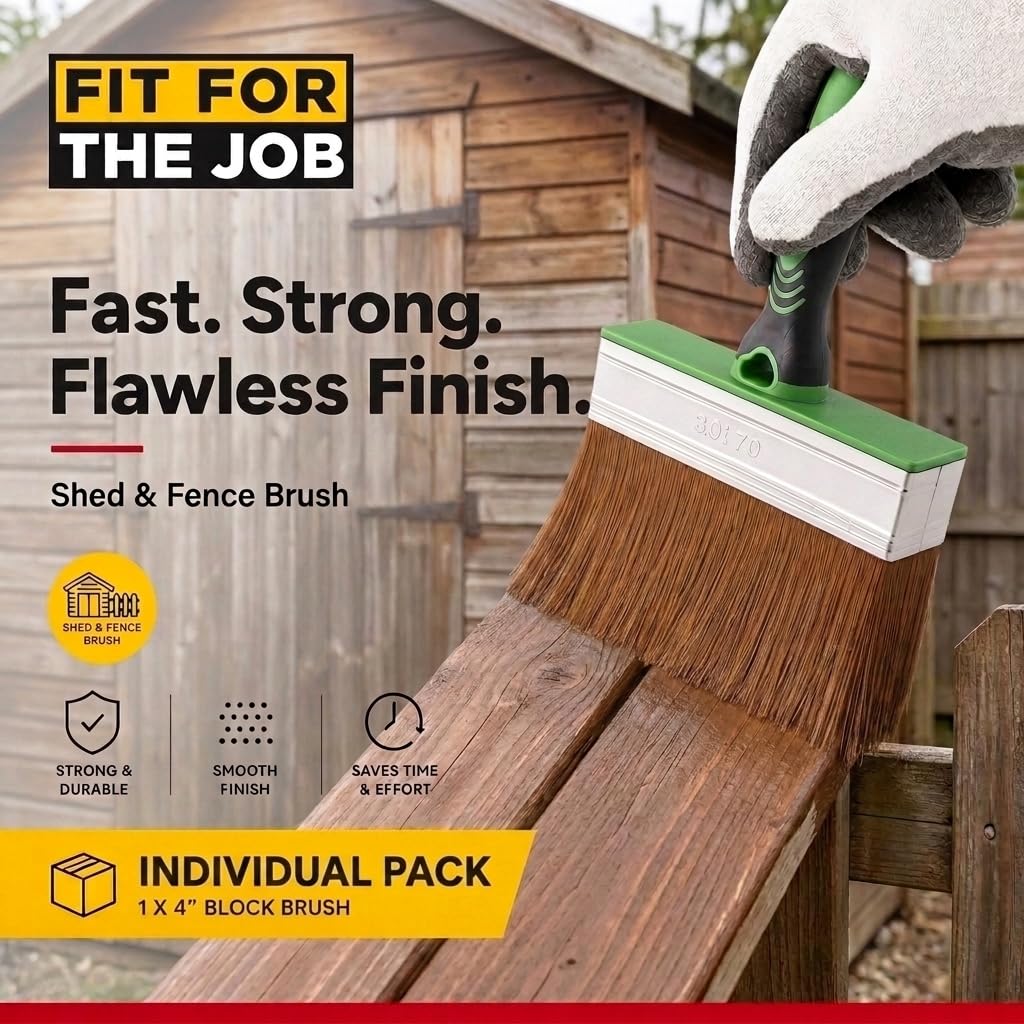 Fit For The Job Block Brush 4 inch Large Capacity for Emulsion