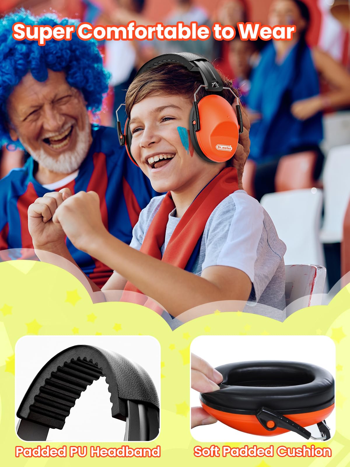 Dr.meter Ear Defenders Children SNR 27.4dB for Autism, Sensory Needs