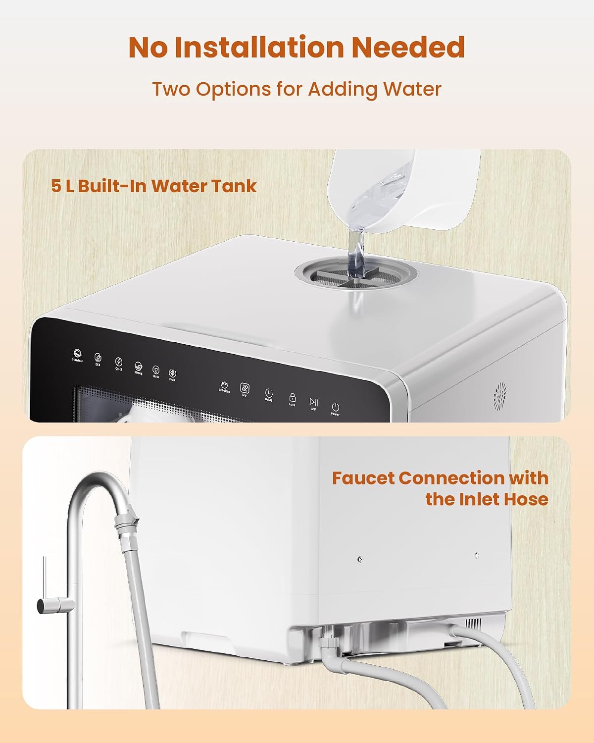 HAVA Table Top Dishwasher with Water Softener & Enhanced Energy Efficiency