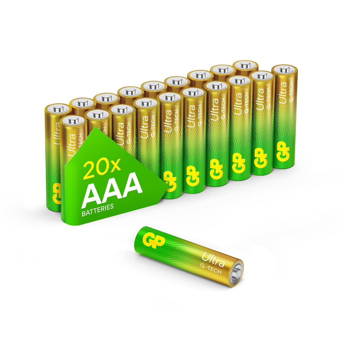 GP AA Batteries 40 Pack 1.5V Alkaline Double A 10 Yr Long Shelf Life