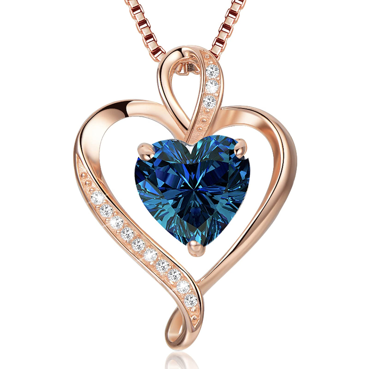 LAVUMO Heart Necklace for Women 925 Sterling Silver Love Pendant Jewellery