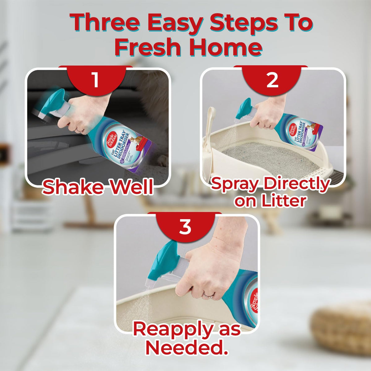 Simple Solution Cat Litter Freshener with Enzymatic Cleaning Granules 600g