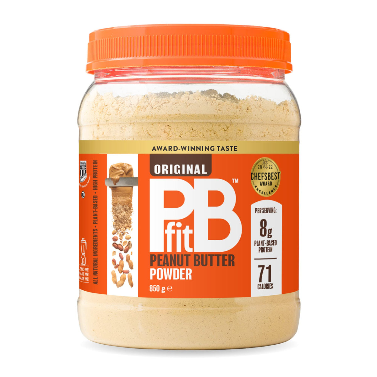 PBfit Classic Peanut Butter Powder 225g, with 8g Protein, 3g Fibre