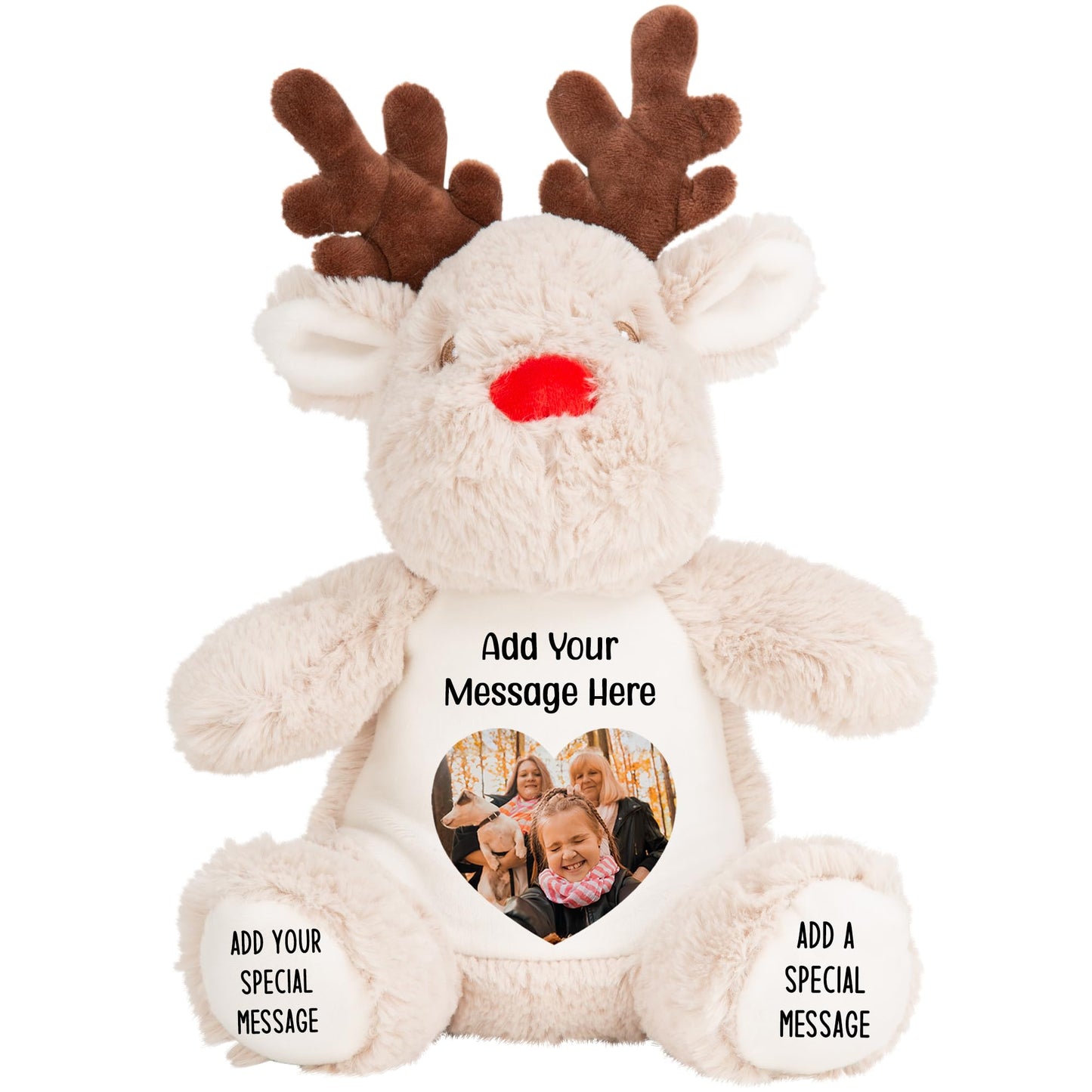 Personalised Photo Teddy Bear – Add Photo on Front & Text on Feet | 28 Styles | Custom Keepsake Gift for Baby, Sympathy, Birthday & More (Brown Teddy Bear)