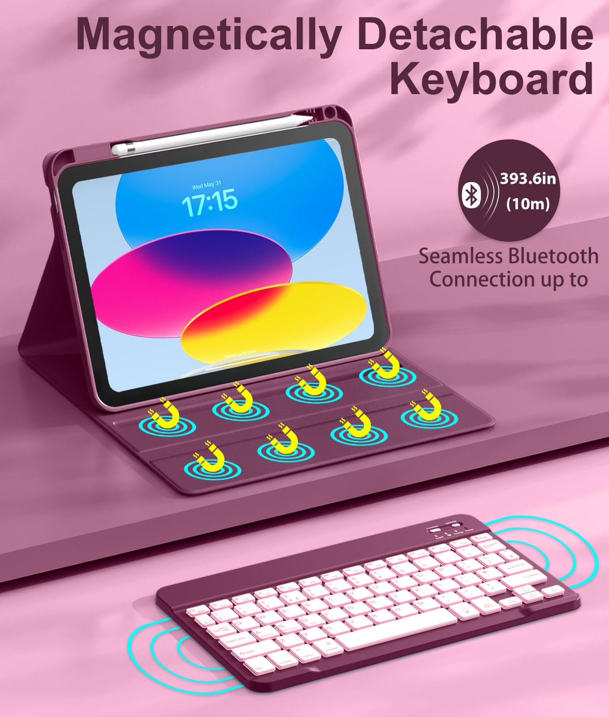 Vobafe Keyboard Case for iPad A16 11th Generation 11 inch/10th Gen 10.9"