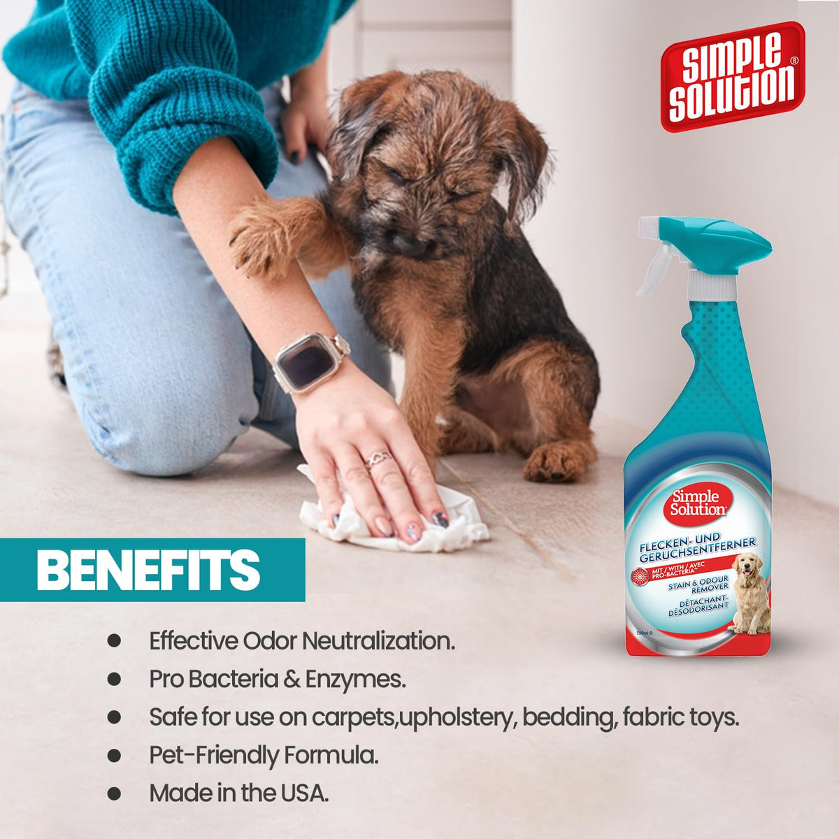Simple Solution Pet Stain and Odour Remover for Cats 4 litre