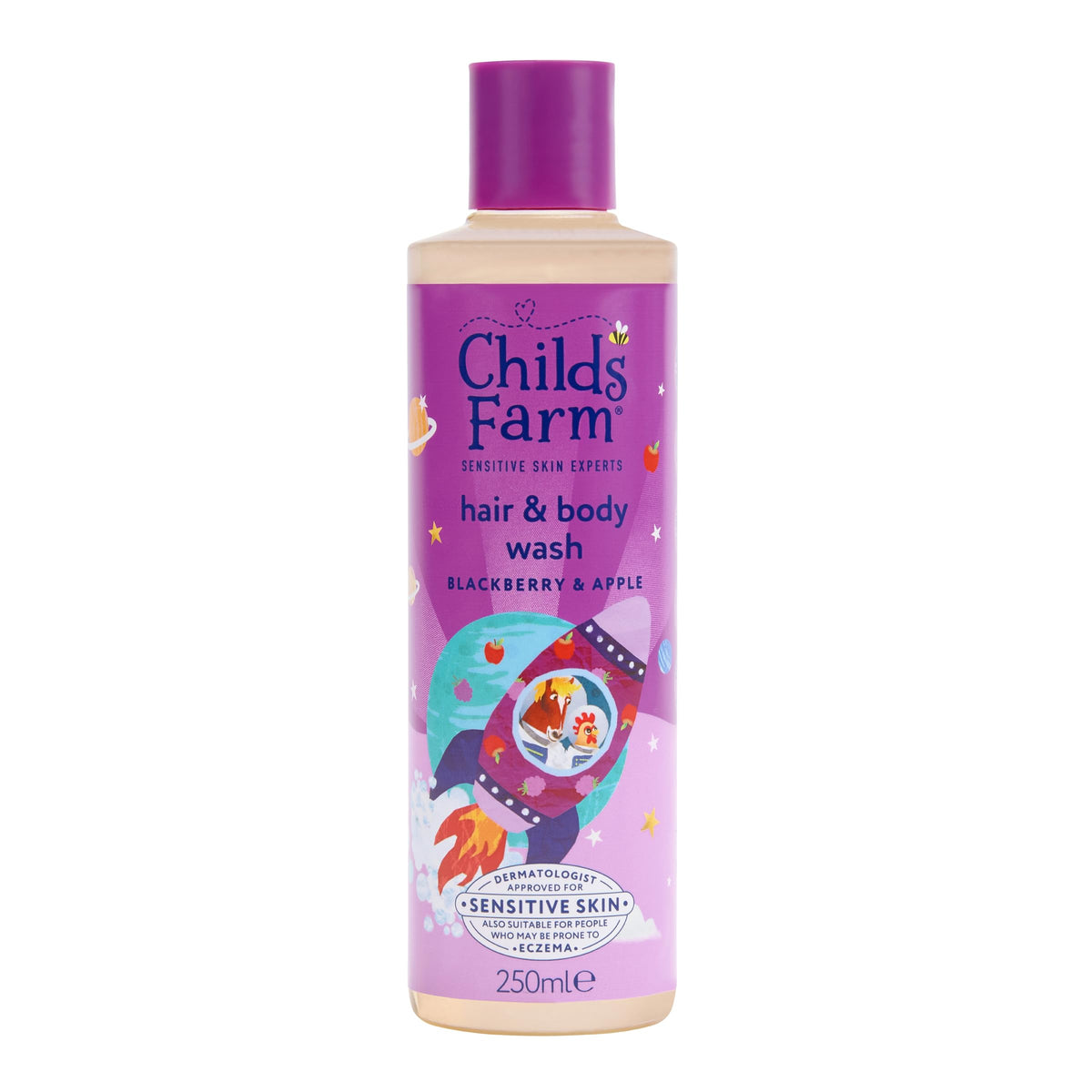 Childs Farm Kids Hair & Body Wash, Sweet Orange | Tear-free, Gently Cleanses | Suitable for Dry, Sensitive Skin, 250ml