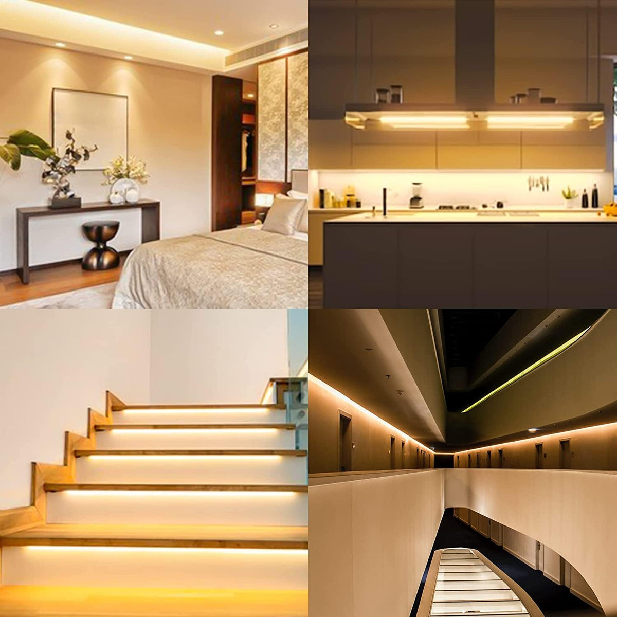 TTWAY COB LED Strip Lights 2700K, Dimmable LED Strip Kit, Super Bright 24V LED Tape Lights CRI90+ with RF Remote and UKCA Power Supply for DIY Home Decoration, 5M, 2400LEDs, Warm White.