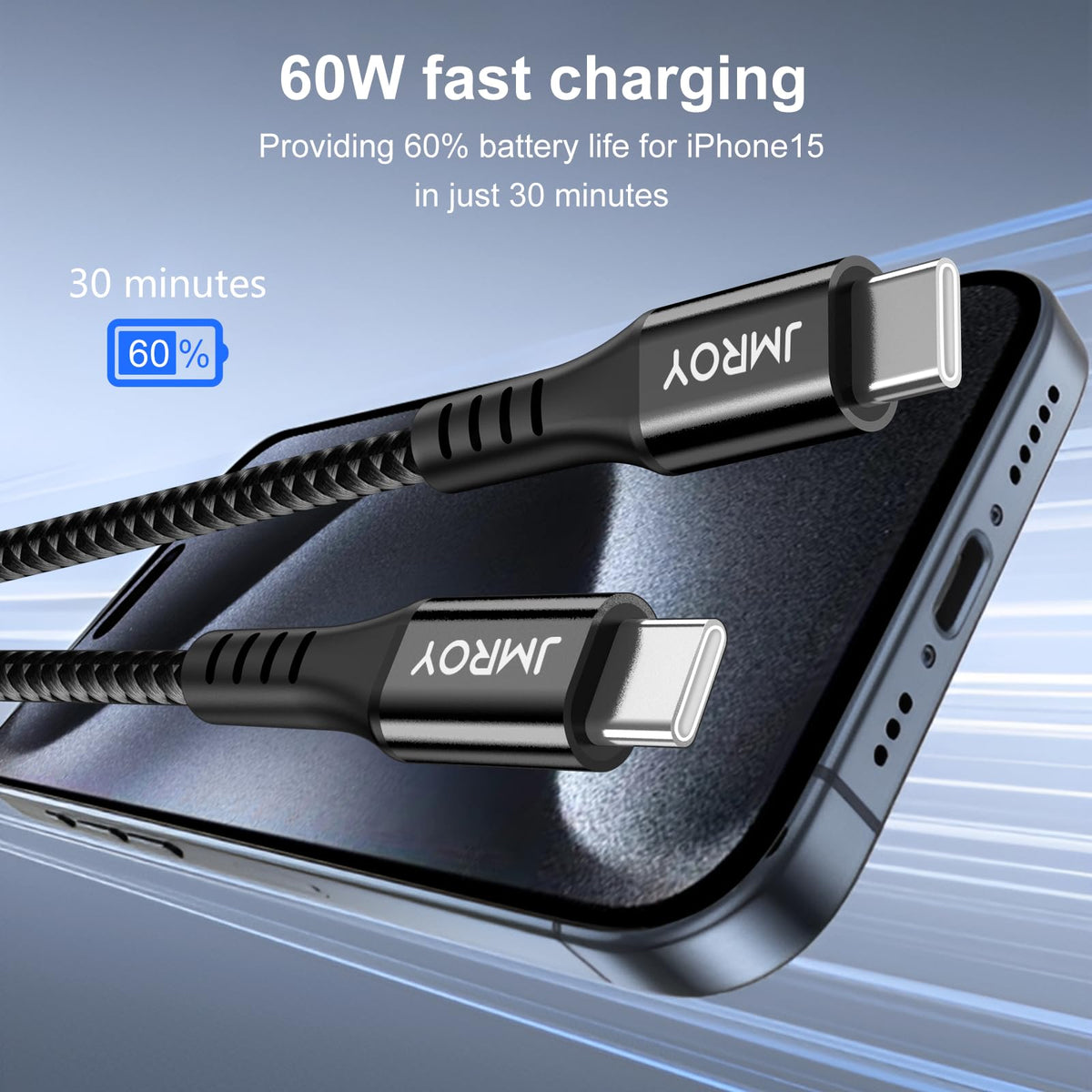 iPhone 18 17 16 15 Charger Cable 3M [2 Pack], USB C to USB C Cable 60W Nylon Braided Extra Long USB Type C Fast Charging Cable for iPhone 18 Pro Max, 17 Pro, iPad Pro Air, MacBook, Samsung S26 S25