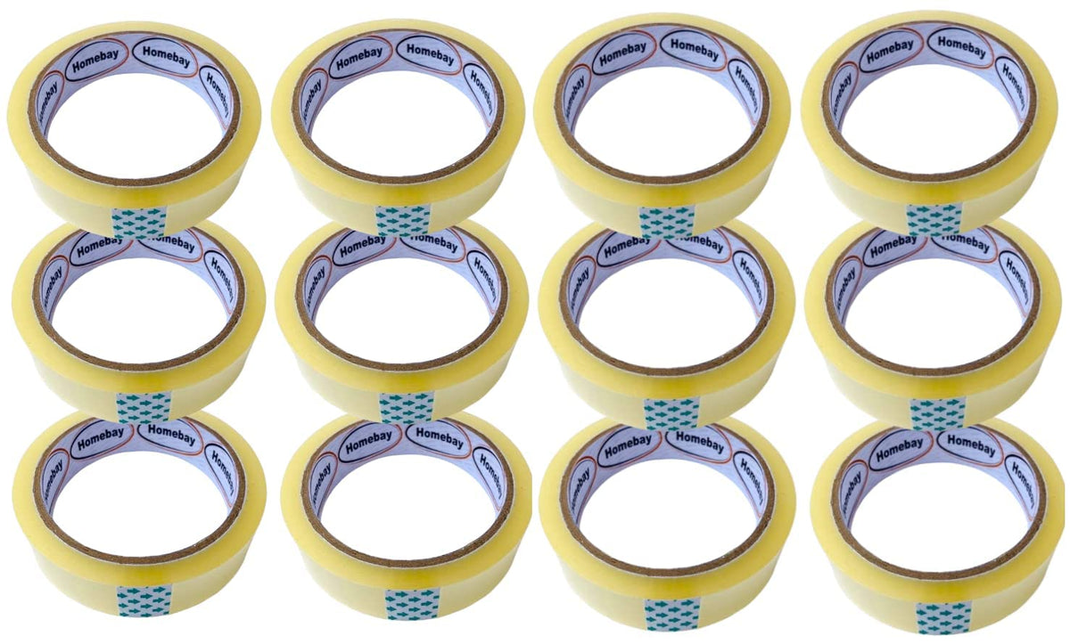 6 Pack - Cellotape Rolls Strong Clear Packing Tape Extra Long | Packaging Sellotape Transparent Stationary Gift Wrap Tape Refill 24mm x 40m