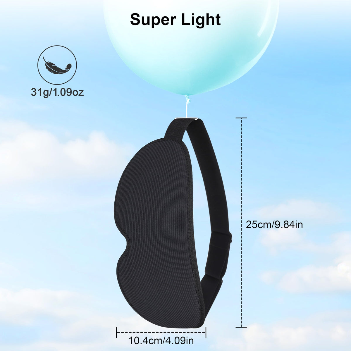 Gritin 100% Blackout Sleep Mask for Women & Men-Zero Eye Pressure Eye Mask