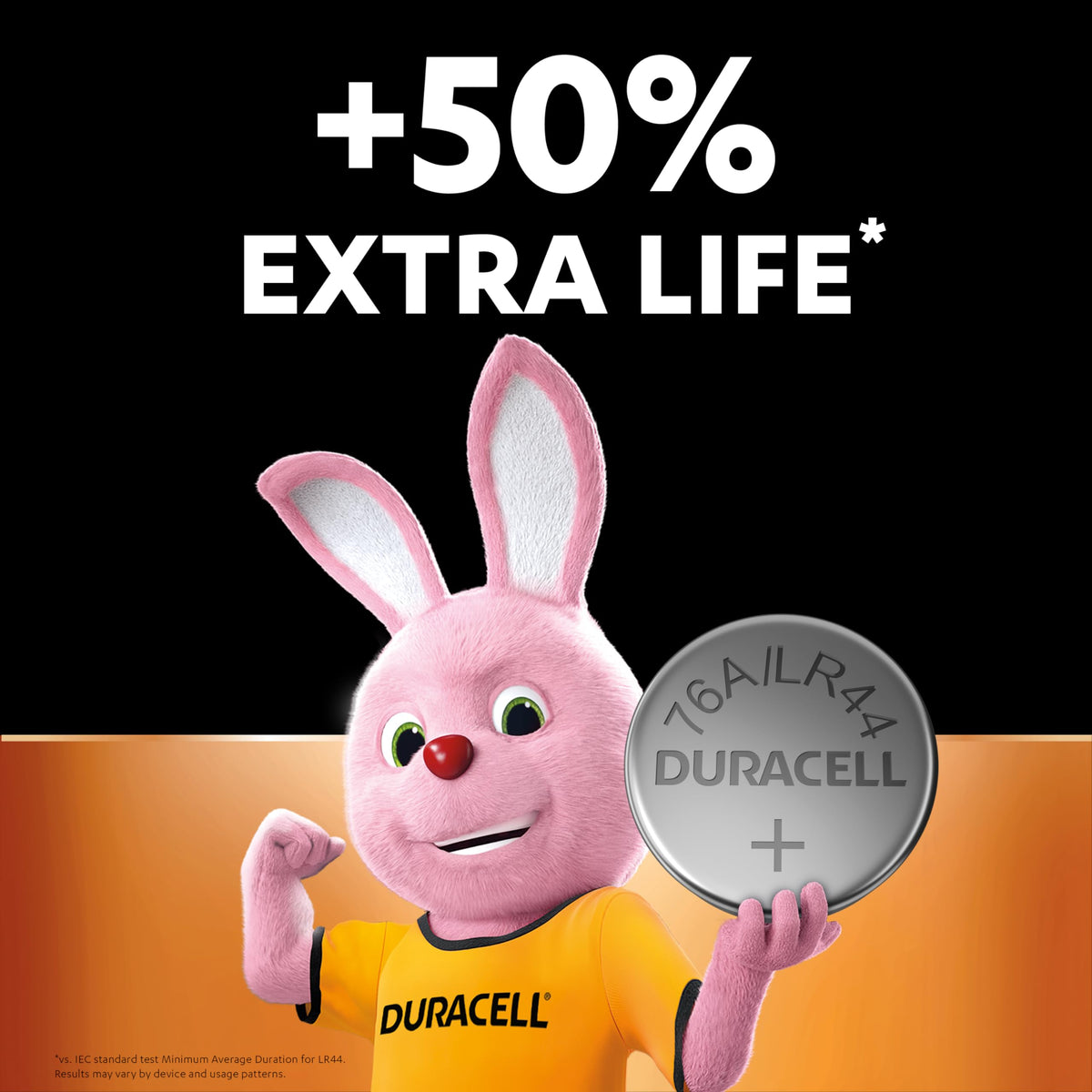 DURACELL LR44 Specialty Alkaline Battery (4 Pack) 1.5V, A76