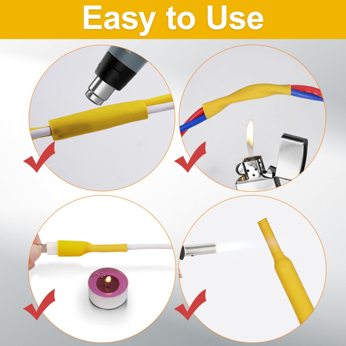 ASHINER Clear Heat Shrink Tubing Kit - 580Pcs EVA Material in 11 Sizes - Ideal for Electrical Insulation, Repairs, and Wire Connectors with User-Friendly Design and Storage Case
