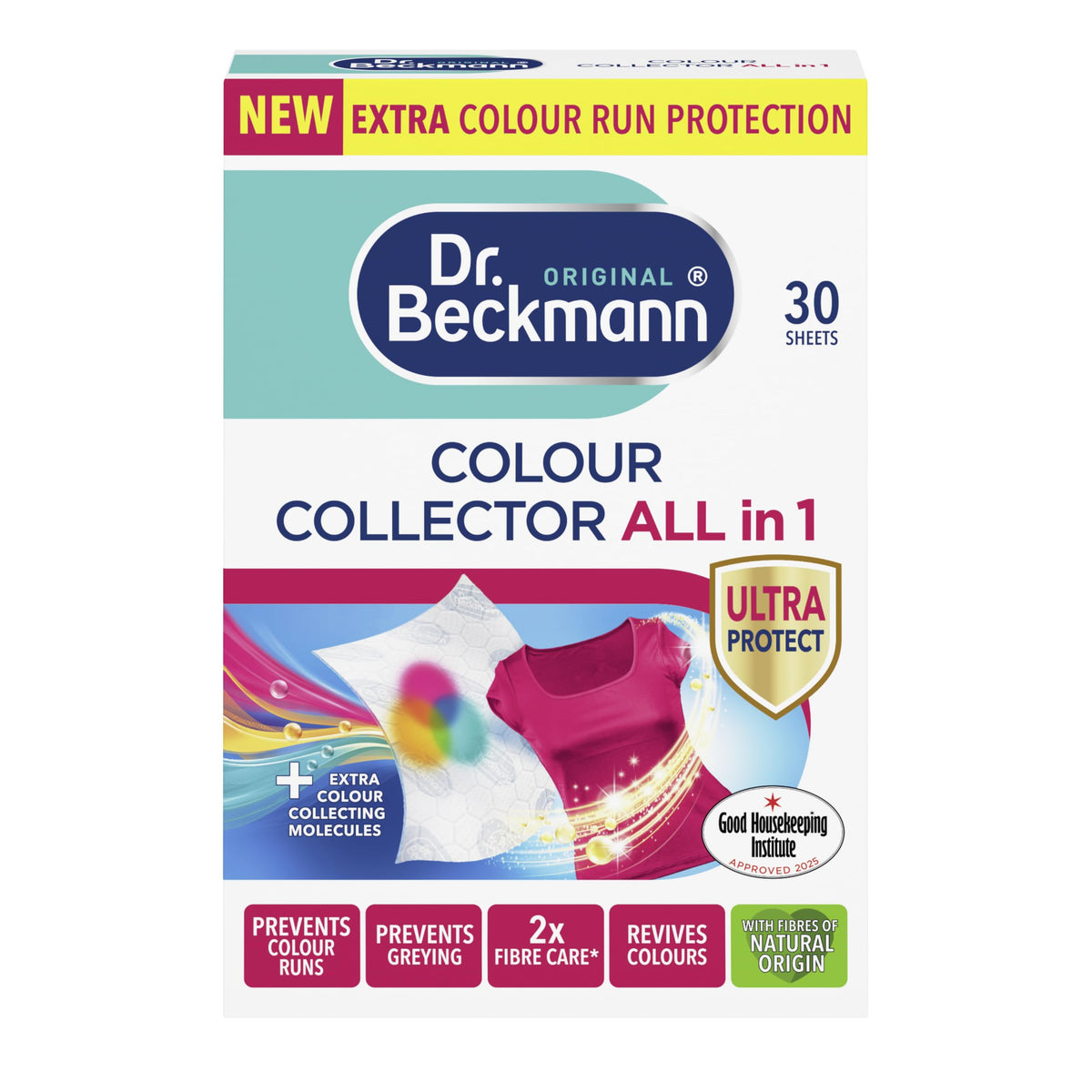 Dr. Beckmann Colour Collector All in 1, Stops Colour Runs, 50 Sheets