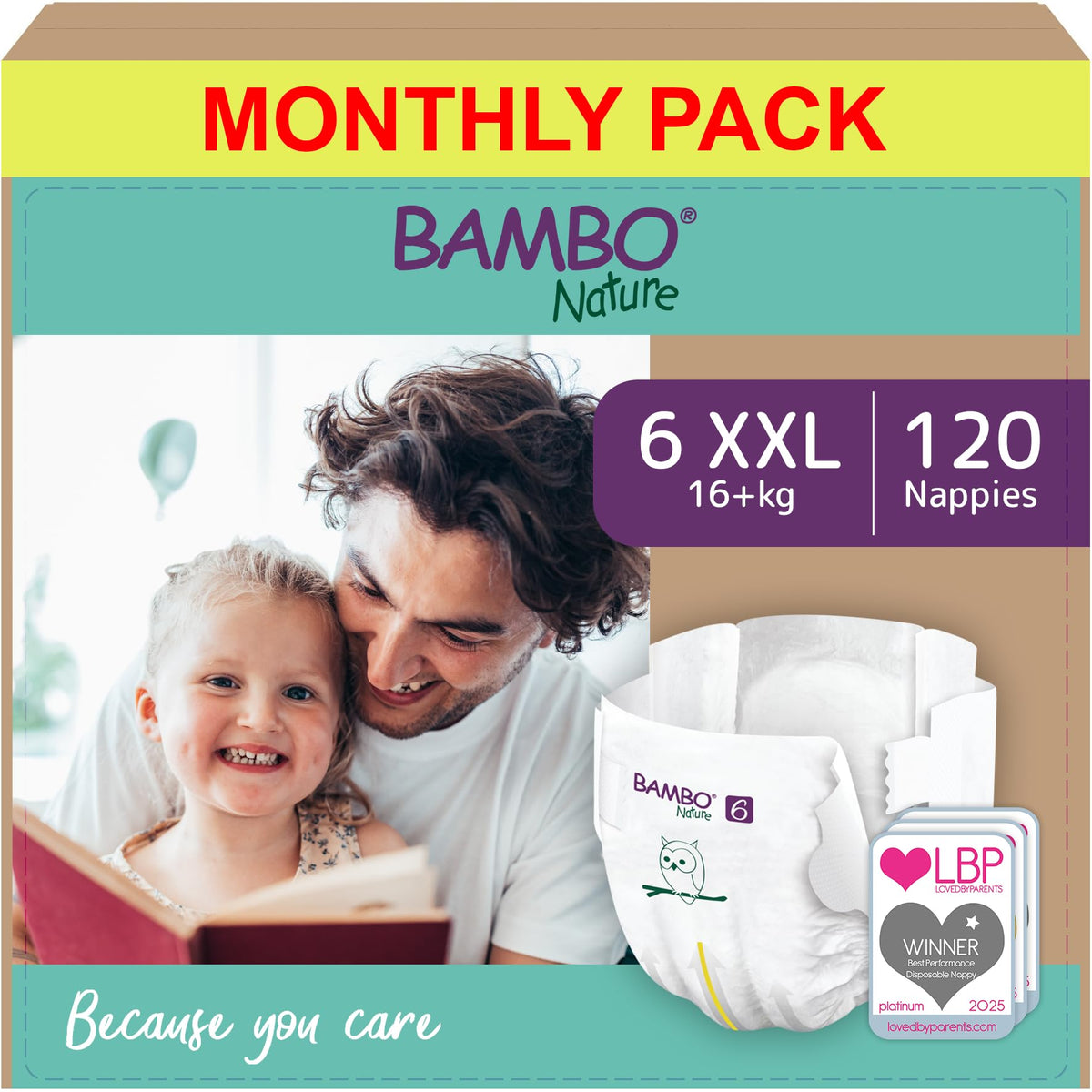 Bambo Nature Premium Eco Nappies, Premature Size 0 (2-7lb/1-3kg), XXS, Pack of 24, Eco-Labelled Nappies, Enhanced Leakage Protection, Secure and Comfortable Baby Nappy
