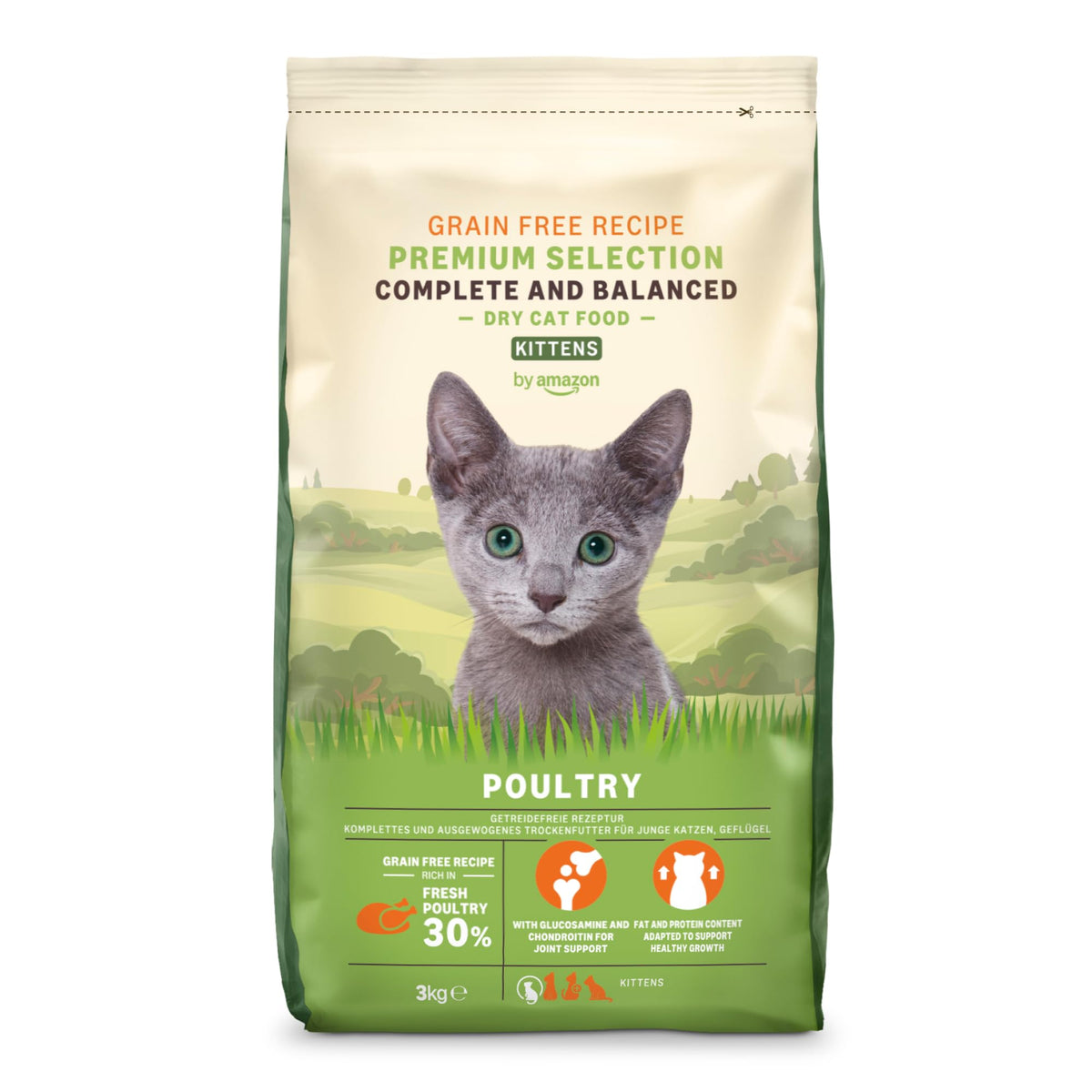 by Amazon Dry Cat Food for Adult Cats, Grainfree Recipe with Fresh Salmon, 1 Pack of 3kg (Previously a Lifelong brand, same product)