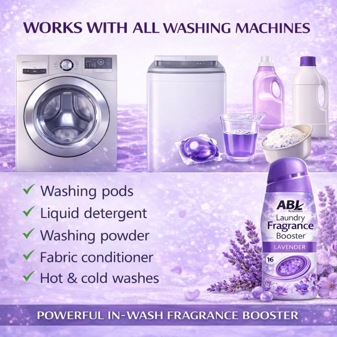 Laundry Scent Booster Beads for Laundry 4 x 350g – Wash Laundry Perfume Fragrance Booster, Long Lasting Washing Beads for Clothes & Washing Machine – Fresh Linen, Spring Blossom, Lavender & Calm