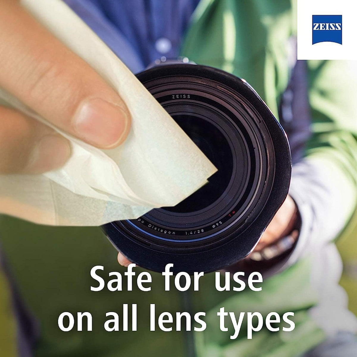 ZEISS Sunglasses Wipes, Removes Fingerprints, Suncream, Dirt, Dust & Oil. Individually Packed Pre-Moistened Wipes Perfect to use at Home or On-The-Go. Fast-Drying and Portable. 8 Packs x 10 Wipes