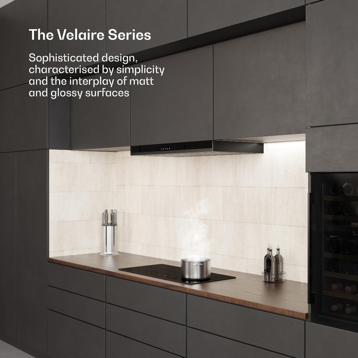 Klarstein Velaire Induction Hob 90 cm – 5 Zone Cooktop 7200W, Touch Slider, 9 Power Levels, 2 Flex Zones, Residual Heat Indicator