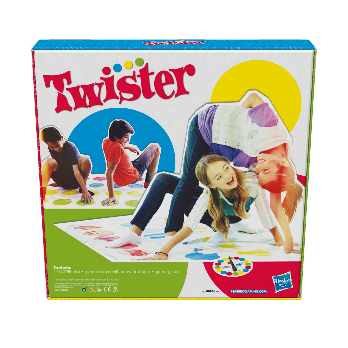 Hasbro Gaming Twister Game, Family and Kids Party Game, Twister Board Game Ages 6 and Up, Indoor and Outdoor Classic Game - English Version