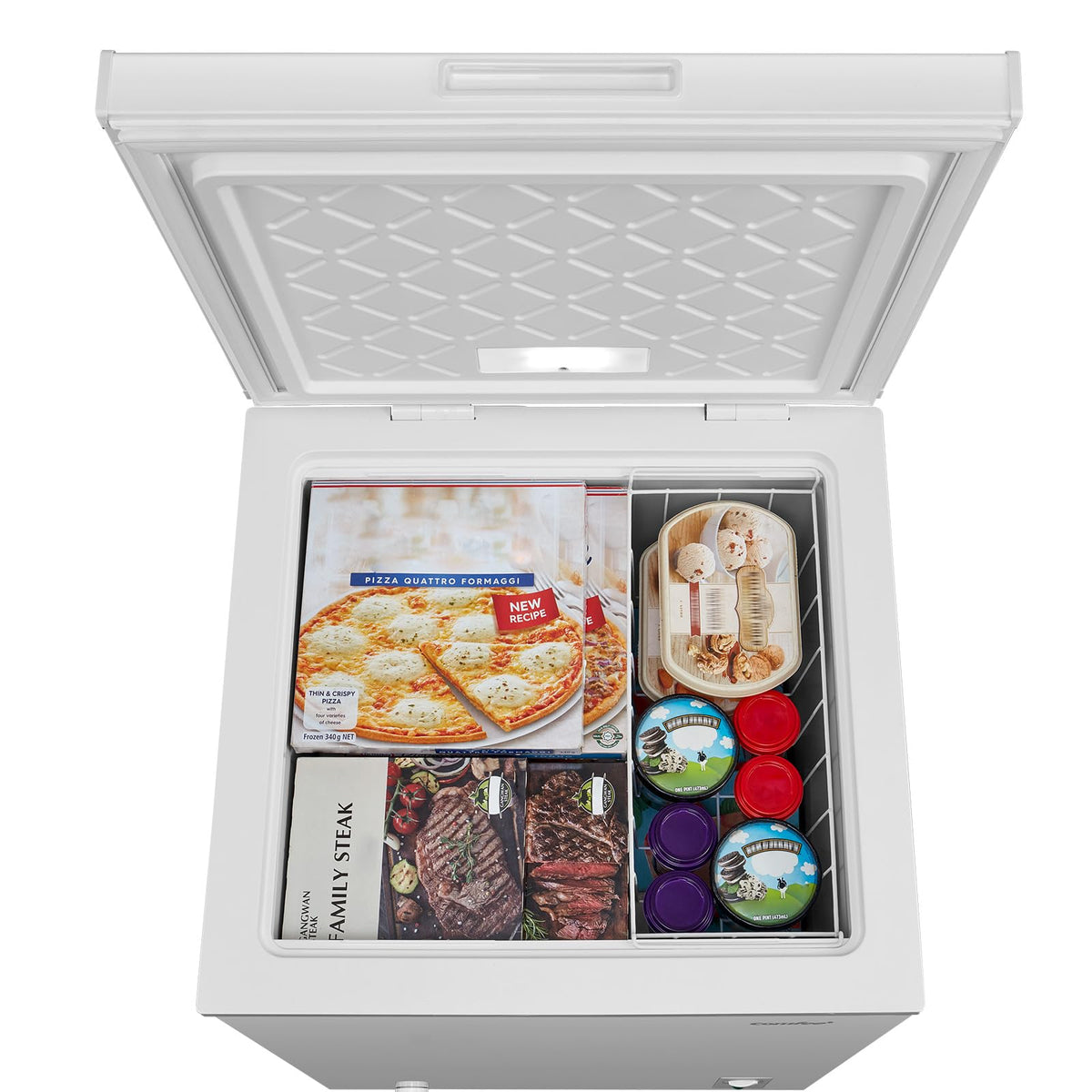 COMFEE' 99L Chest Freezer, Convertible Refrigeration Mode, RCC102BL2UK(E)