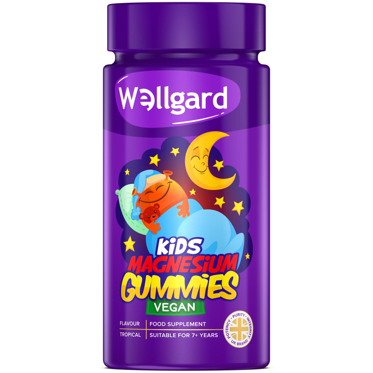 Wellgard Kids Calcium & D3 Gummies - 2 Month Supply - Vegan Chewable Calcium and Vitamin D3 Gummies, Mixed Berry Flavour