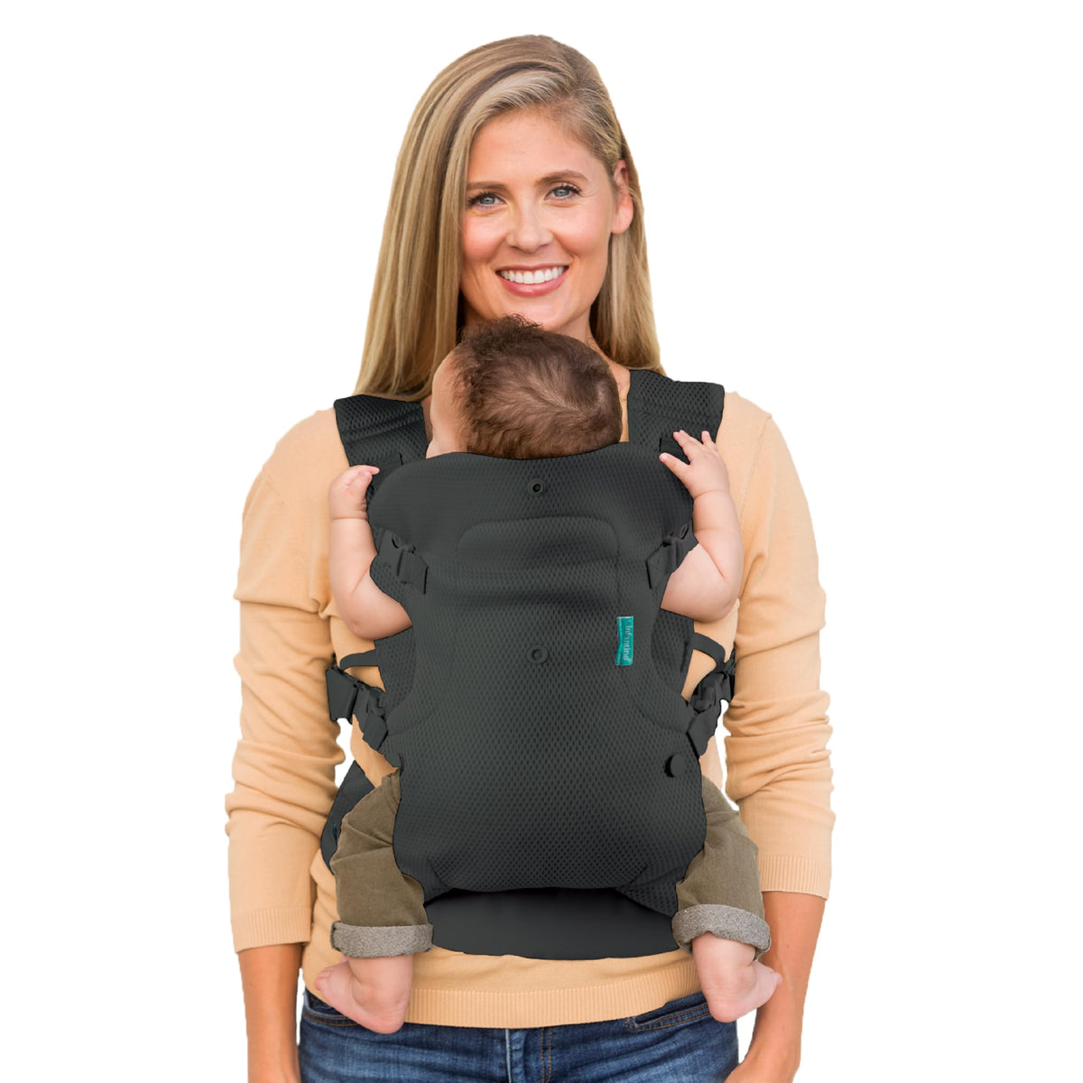 Infantino Flip Advanced 4-in-1 Baby Carrier - Ergonomic, Convertible, Face-in and Face-Out Front and Back Baby Carrier for Newborn to Toddler 3,6-14,5kg, Grey