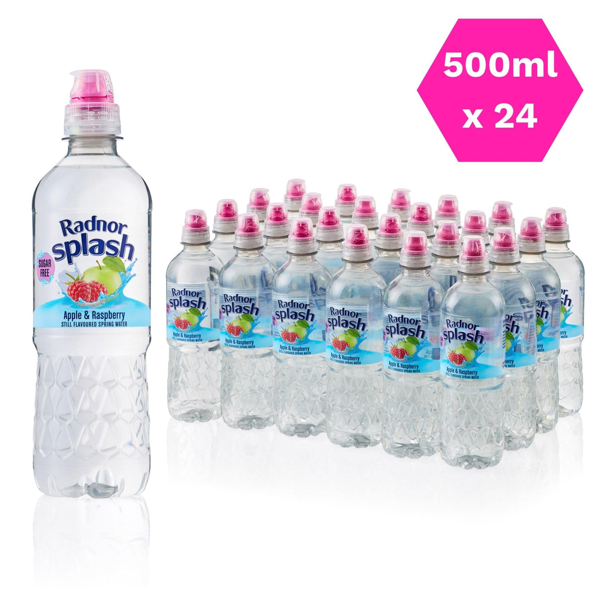Radnor Splash Flavoured Water Sugar Free 500ml - Pack of 24 (Strawberry)