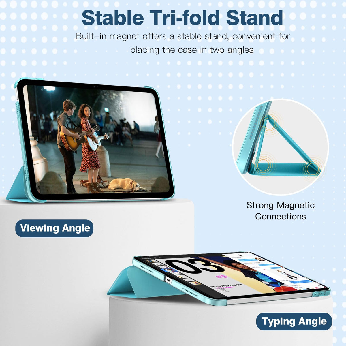 TiMOVO Case for iPad A16 11th Gen 11"/10th Gen 10.9", Abyss Blue