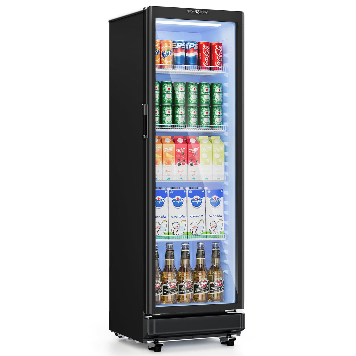 93L Under Counter Fridge, 38dB Ultra-Quiet Undercounter Mini Fridge, Black