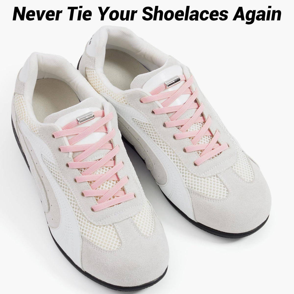 Handshop 2 Pairs Elastic Laces, No Tie Shoelaces for Trainers