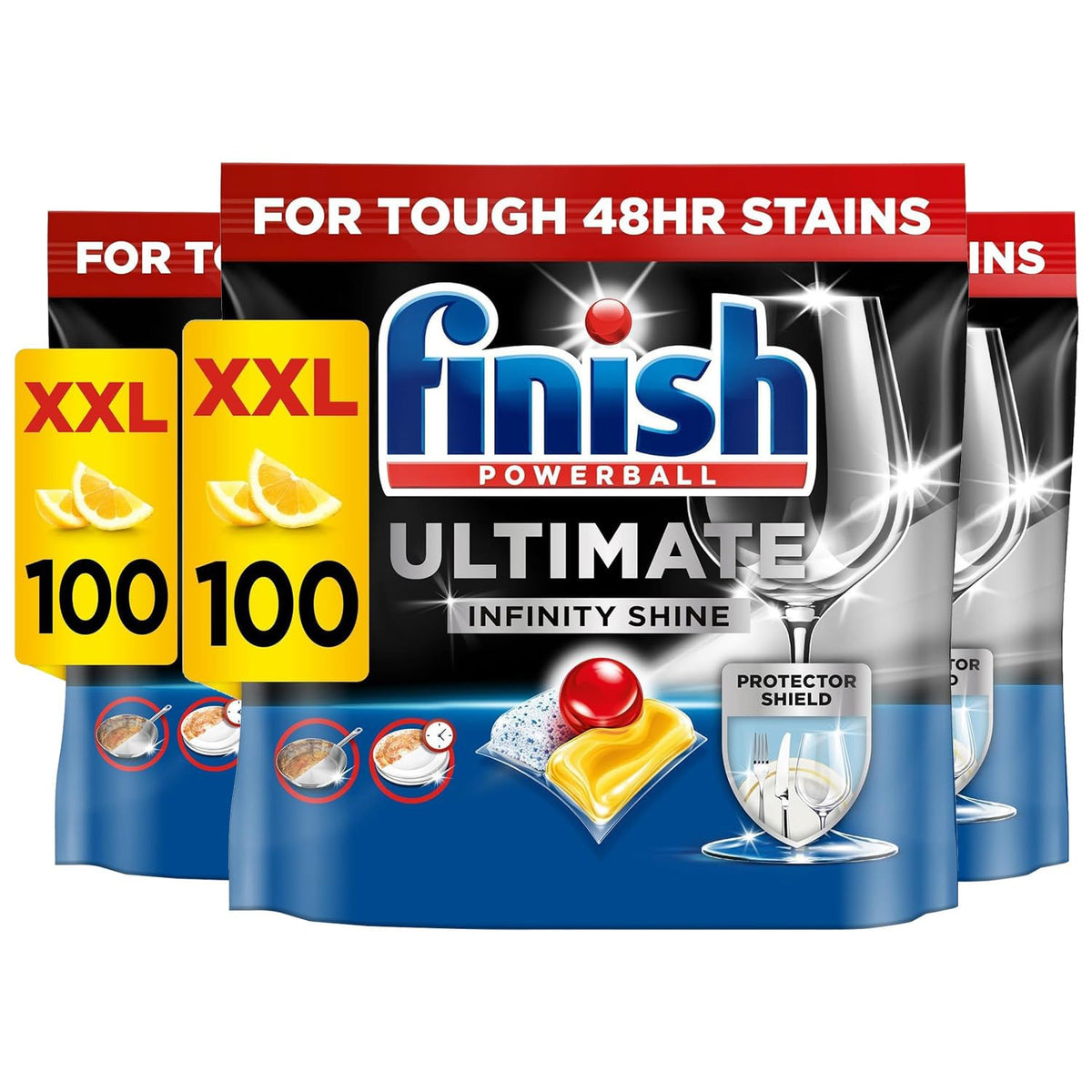 Finish Ultimate Infinity Shine, Dishwasher Tablets, Lemon, 100