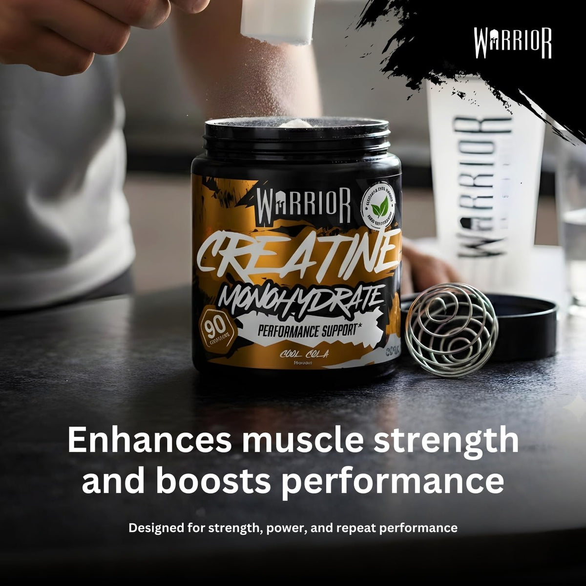Warrior Creatine Monohydrate Powder 500g Pure Micronised (166 Servings)